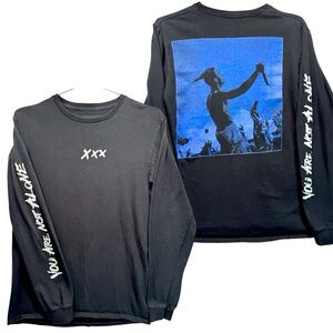 XXXtentacion Late Rapper You Are Not Alone Long Sleeve Black Band Tee